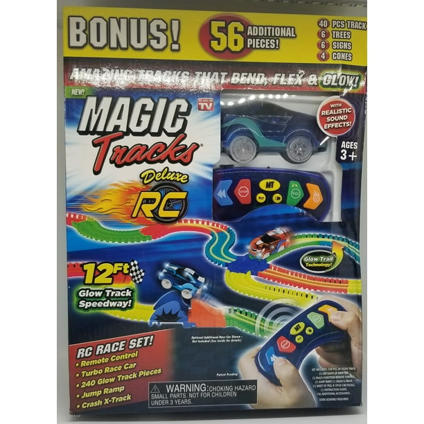 12FT Ontel Magic Tracks RC Remote Control Turbo Race Cars, Bendable