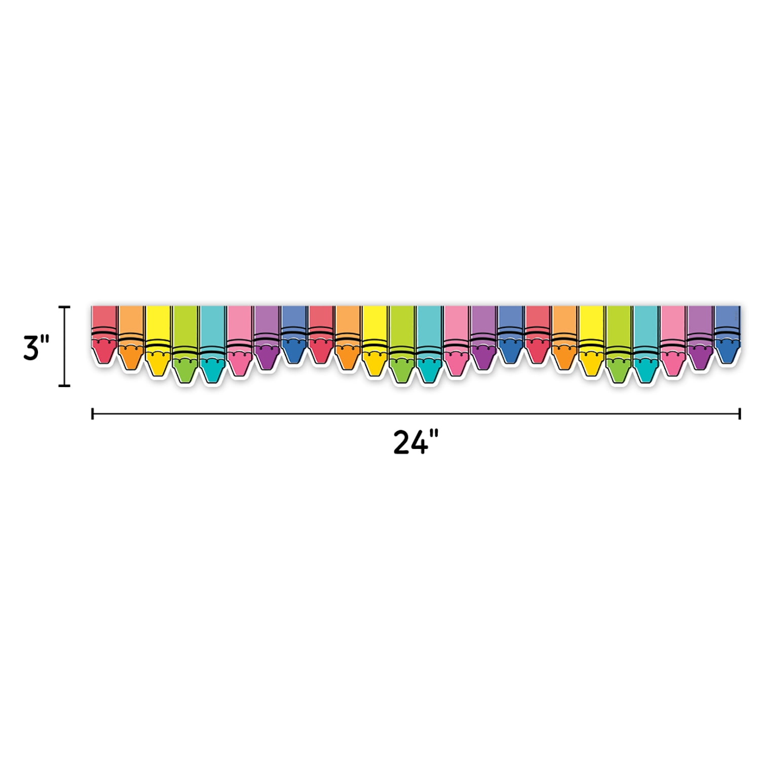Creative Teaching Press Core Decor Doodle Crayons EZ Border, 48 Feet Per Pack, 3 Packs