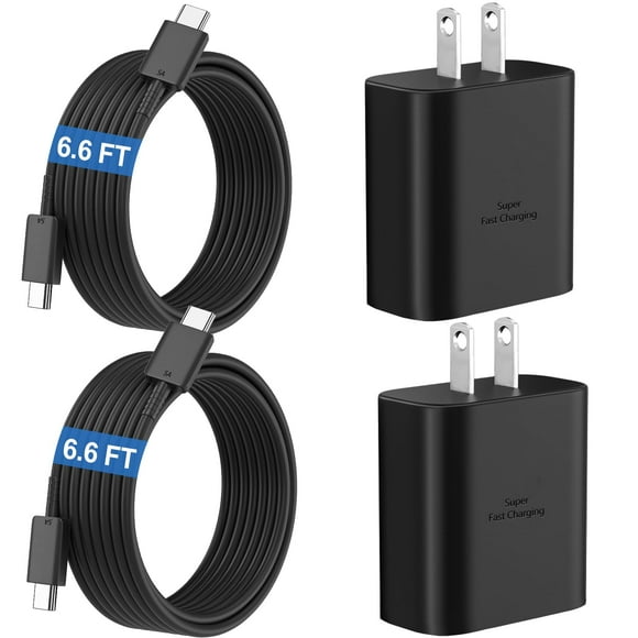 Cargador Samsung Super Fast USB-C de 45 W con cable de 2 m negro