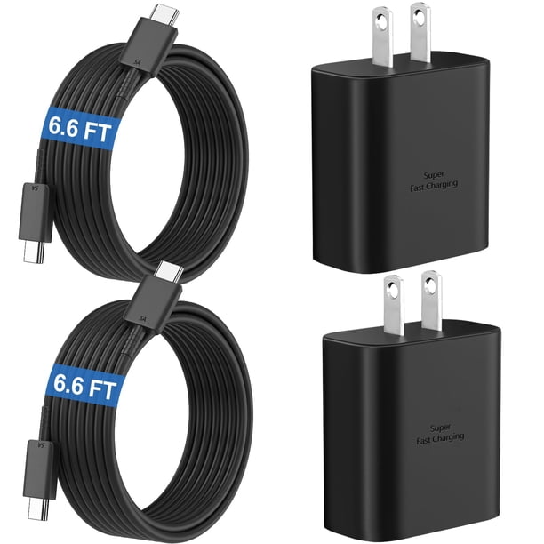 Cargador Samsung Super Fast USB-C de 45 W con cable de 2 m negro