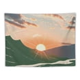 thumbnail image 5 of Nawypu Boho Mountain Sun Tapestry Boho Sunset Sunrise Abstract Nature Landscape Tapestry Moredn Mid Century Aesthetic Minimalist Tapestry Wall Hanging for Bedroom Living Room Dorm, 5 of 6