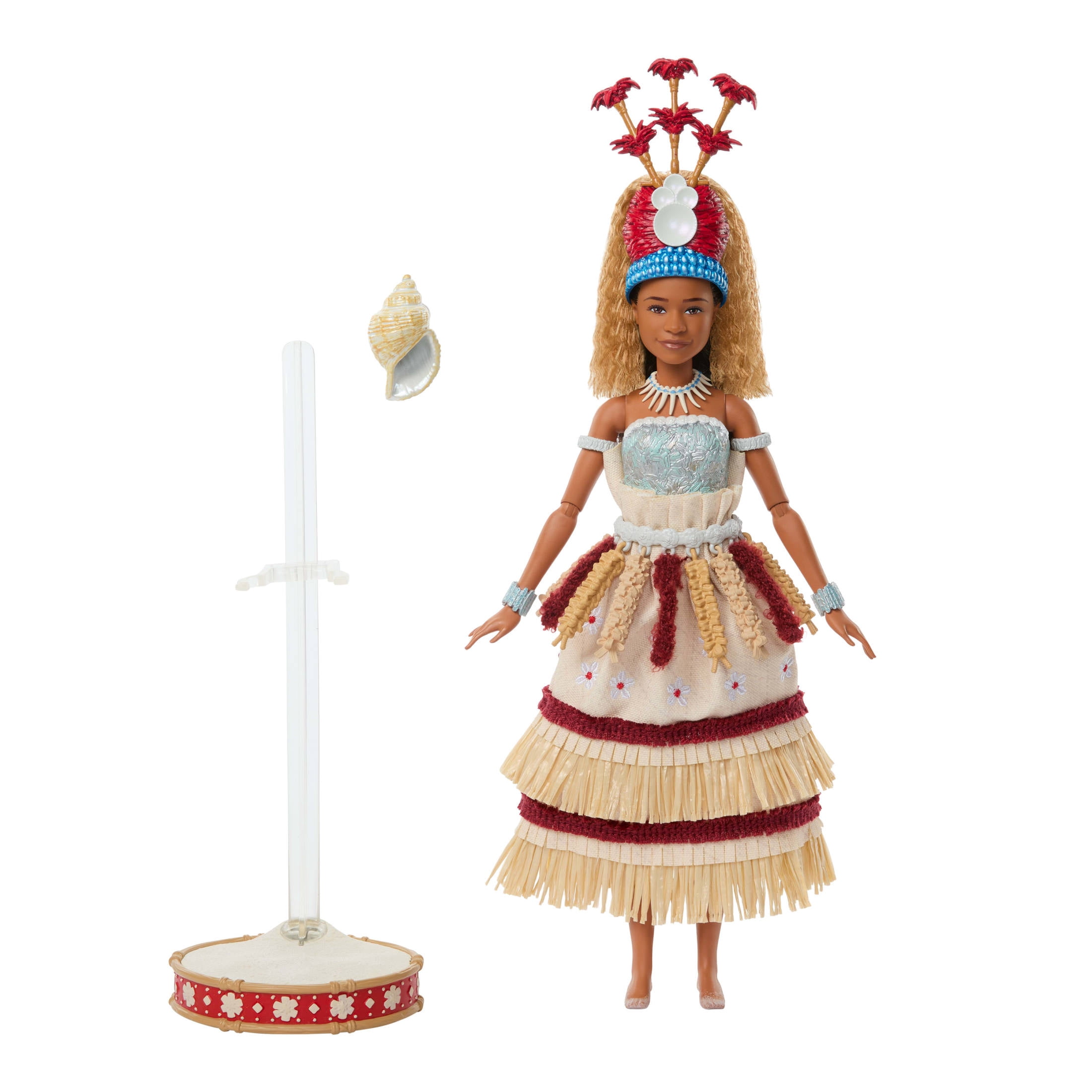Disney Collector Moana Collectible Fashion Doll in Live-Action Ceremonial Look with Shell Accessory