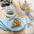thumbnail image 4 of Goodlluck 50 Pcs Blue Paper Plates 7 Inch Scalloped Disposable Dessert Plates, Small Appetizer Cake Plates for Baby Shower, Birthday Party, Wedding, 4 of 8