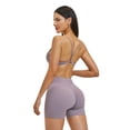 thumbnail image 7 of IBTOM CASTLE Two Piece Workout Sets for Women Y Back Sports Jogger Outfits Bra High Waist Biker Shorts Matching Gym Sets Yoga Pilates Outfits L Purple, 7 of 7