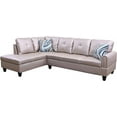 thumbnail image 2 of Amanda 97" Wide 2 Pieces Faux Leather Left Facing Sofa Set, 2 of 2