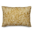 thumbnail image 2 of Creative Products Happy Place Yellow and White Leaf Pattern 14x20 Indoor / Outdoor Pillow, 2 of 3