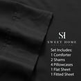thumbnail image 3 of Luxury 9 Piece Pinch Pleat Pintuck Comforter and Sheets Bed in a Bag Set, 3 of 4