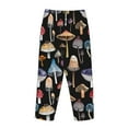 thumbnail image 5 of Daiia Mushrooms and Autumn Leaves Women's Sleep Pant with Pockets and Drawstring,Pajama Pants-Small, 5 of 9