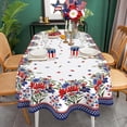 thumbnail image 3 of 4th of July Oval Tablecloth 60x84 Inch, Patriotic Fourth of July Tablecloth Oval 4th of July Table Cloth for Party Kitchen Dinner Decor, 3 of 6