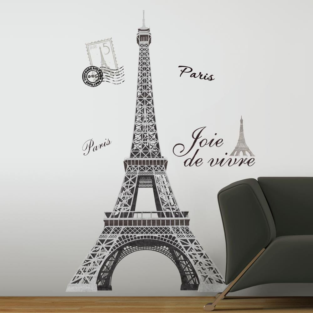 Paris Tower Girl Bike Room Home Decor Removable Wall Stickers Decals Decoration