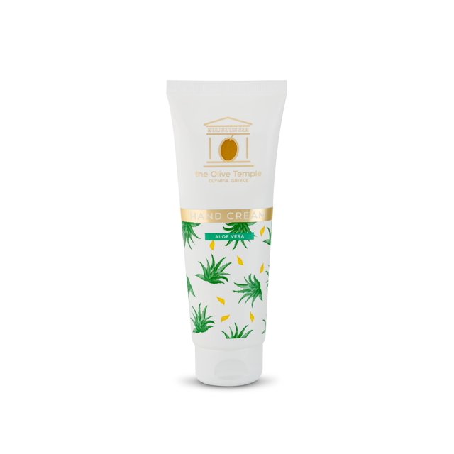 Crema de manos The Olive Temple con aceite de oliva - Fórmula hidratante profunda y nutritiva para manos suaves y flexibles (Aloe) 3.38 fl. onz