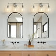 thumbnail image 5 of KAISITE 3-Light Modern Brushed Nickel Dimmable Incandescent Vanity Lights with Clear Glass Shades, 5 of 6