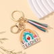 thumbnail image 2 of LLavero de borlas de arcoíris de madera con BLING COLORIDO, regalos inspiradores de arcoíris, llavero para maestro para regalo del Día del Maestro, 2 of 4