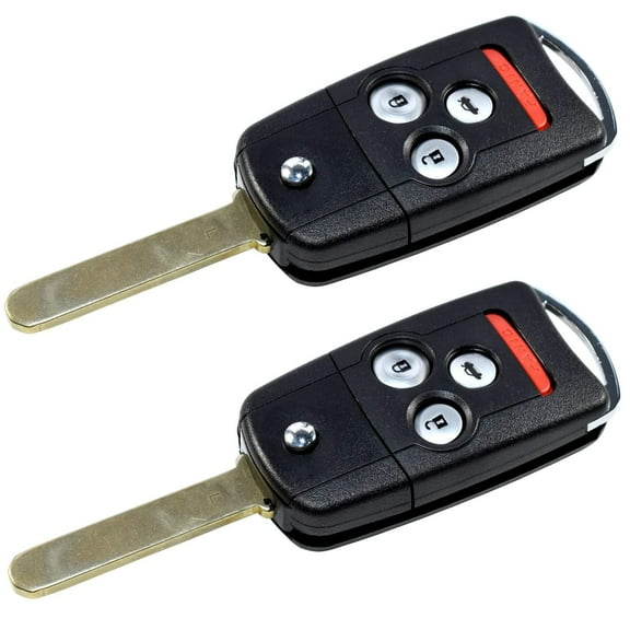 HQRP Folding Flip Key Fob Shell Remote Case for Honda/Acura Vehicles, 2-Pack