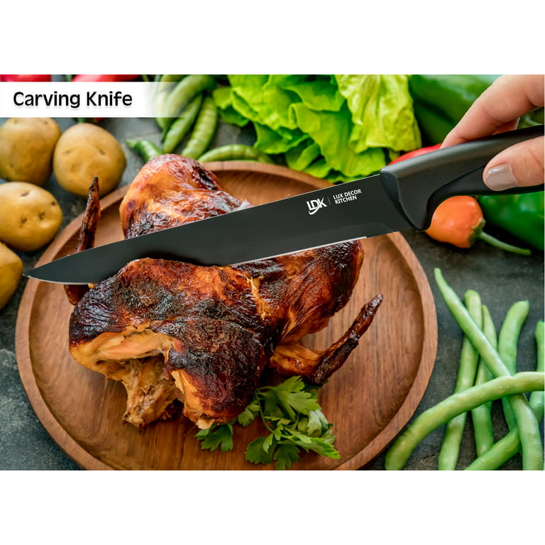 Leking 15-Piece Block Knife Set with Wooden Block, Premium High Carbon  Stainless Steel Chef Knife Set with Pakka Wooden Handle, Kitchen Knife Sets