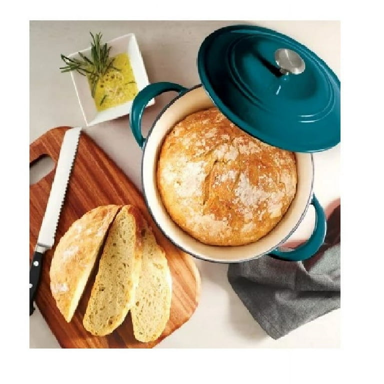 Tramontina 7 qt. Enameled Cast Iron Round Dutch Oven-Peacock
