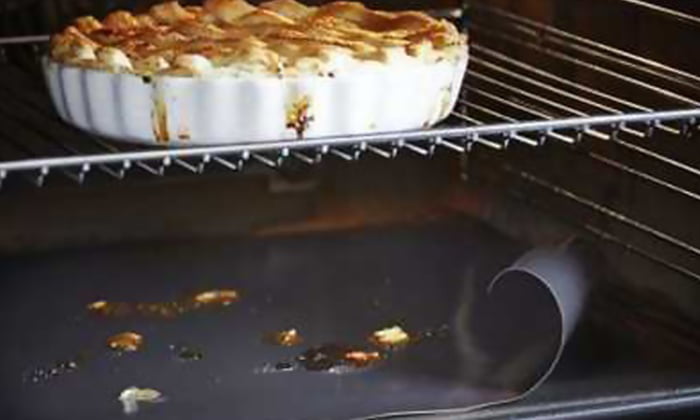 Non-Stick Oven Liner Reusable Spill Mat Teflon Baking Aide Dishwasher Safe x2Pk 