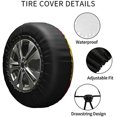 thumbnail image 3 of Flag of Italy Pattern Print Spare Tire Cover Wheel Protector Waterproof Dustproof Uv Resistant for Jeep Camping Travel Trailer Rv SUV and Many Vehicle Compatible Universal 15 Inch, 3 of 7