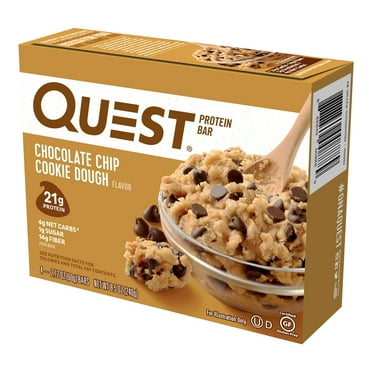 Quest Protein Bar, Chocolate Chip Cookie Dough, 21g Protein, 4 Ct
