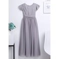 thumbnail image 5 of Miaeowve Juniors Flower Girls Dress Kids Flutter Sleeves Wedding Brithday Party Prom Pageant Banquet Maxi Gown Gray 8, 5 of 7