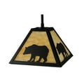 thumbnail image 3 of Meyda Tiffany 138210 8" Square Lone Bear Mini Pendant - Black, 3 of 3