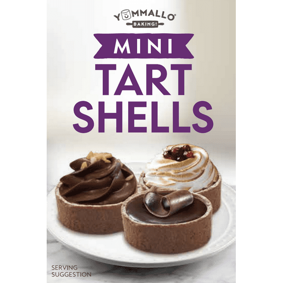 Yummallo Mini Chocolate Tart Shells, 12 Count, 2.75 oz (77g)