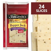 Sargento Sliced Pepper Jack Natural Cheese, 24 Slices