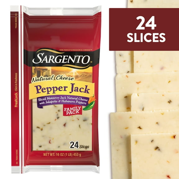 Sargento® Sliced Pepper Jack Natural Cheese, 24 Slices