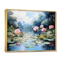 thumbnail image 2 of Designart "Lotus Pond China Art painting III" China Art Floater Framed Canvas Print, 2 of 7