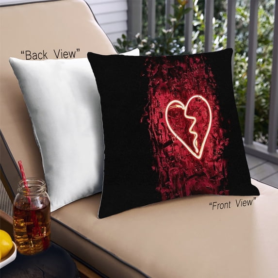 Ahgly Company Neon Neon Outdoor Throw Pillow, 18 inch by 18 inch