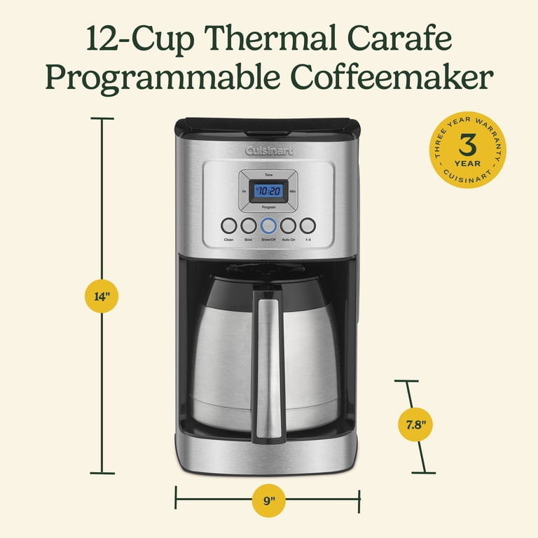 Cuisinart Automatic Brew 12 Cup Programmable Thermal Coffee Maker