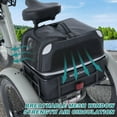 thumbnail image 5 of NAIZEA TK1 Tricycle Rack Bag, Waterproof 600D Polyester Bag for Etrike's Basket, Velcro Quick Release Design Cycling Pannier Trunk Carrier with Reflecto (48L rear pet bag), 5 of 5