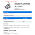thumbnail image 2 of Interior Panel Clip - Compatible with 2019 GMC Sierra 1500 Limited RWD, 2 of 2