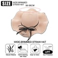 thumbnail image 2 of 54-58cm hat circumference female summer outdoor seaside big eaves sunscreen sunshade straw hat polka dot ribbon foldablepink, 2 of 5