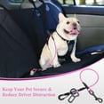 thumbnail image 6 of VIVAGLORY Dog Seat Belt, Chew Proof Puppy Seatbelt, Pet Safety Restraint, Small Medium Large, Pink, 16 inch, 6 of 6