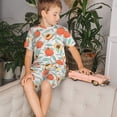 thumbnail image 4 of Balery Peach Conjunto de Pijama Infantil de Manga Corta con Estampado – Ropa de Dormir de Algodón Suave-XX-Large, 4 of 6