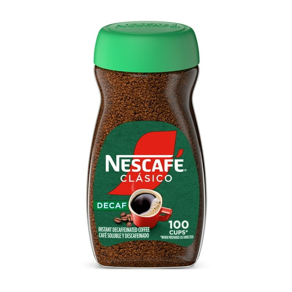 NESCAFÉ CLÁSICO Decaf Dark Roast Coffee, Instant Coffee, 7 oz, 1 Jar