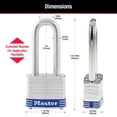 thumbnail image 3 of Candado Master Lock acero laminado 1-9/16 pulgadas ancho 3DLH, 3 of 8