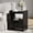 Black, variant on PLAMLE Nightstand side End Table for Bedroom with Drawers Storage Retro End Table Table with Charging Station Wooden for Living Room