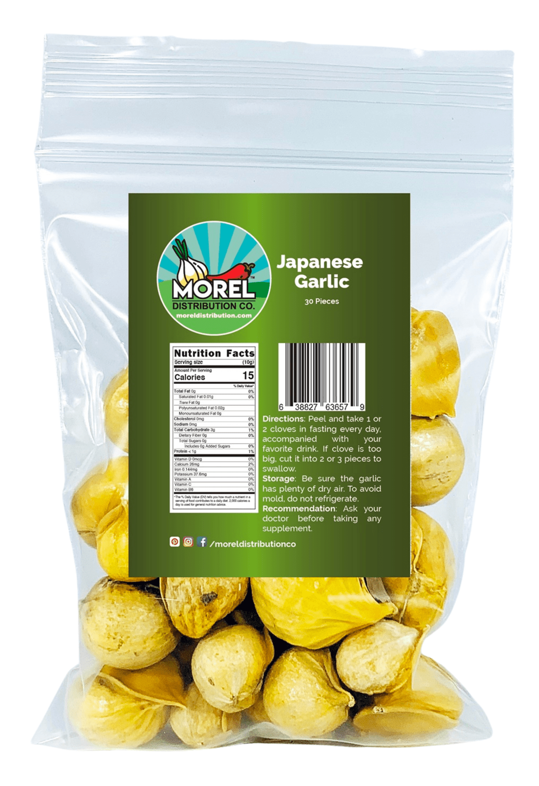 Japanese Garlic//AJO Japones (100% Natural!!) Choose Your Count per Bag: (30-60-130-150-250-400) (30)