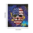 thumbnail image 6 of ZNDUO Vintage Skull American Flag Pattern Wall Tapestry, Tapestries for Living Room Bedroom Dorm Classroom Office Decor 60x51 Inch, 6 of 8