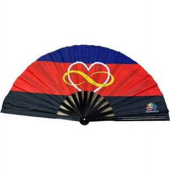LGBTQIA  Polyamory Pride Large Bamboo Clacking Dance Fan