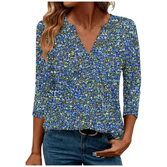 LiMoi Womens Fall Tops Casual Womens Shirts Quarter Length Sleeve Tops Womens Blouses Casual Fall New Arrivals Gifts