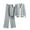 Grey, variant on Timegard 3pc Outfits for Women Knitted V Neck Tank Tops Zip up Long Sleeve Cardigan Sweater Wide Leg Pants with Pockets Sets