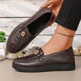 thumbnail image 4 of Office Shoes, Office Womens Orthopedic Shoes, Loafers for Women Business Casual Shoes Comfortable Lightweight Penny Loafers Slip On Work Shoes Comfort Walking Flats, Brown 7.5, 4 of 8