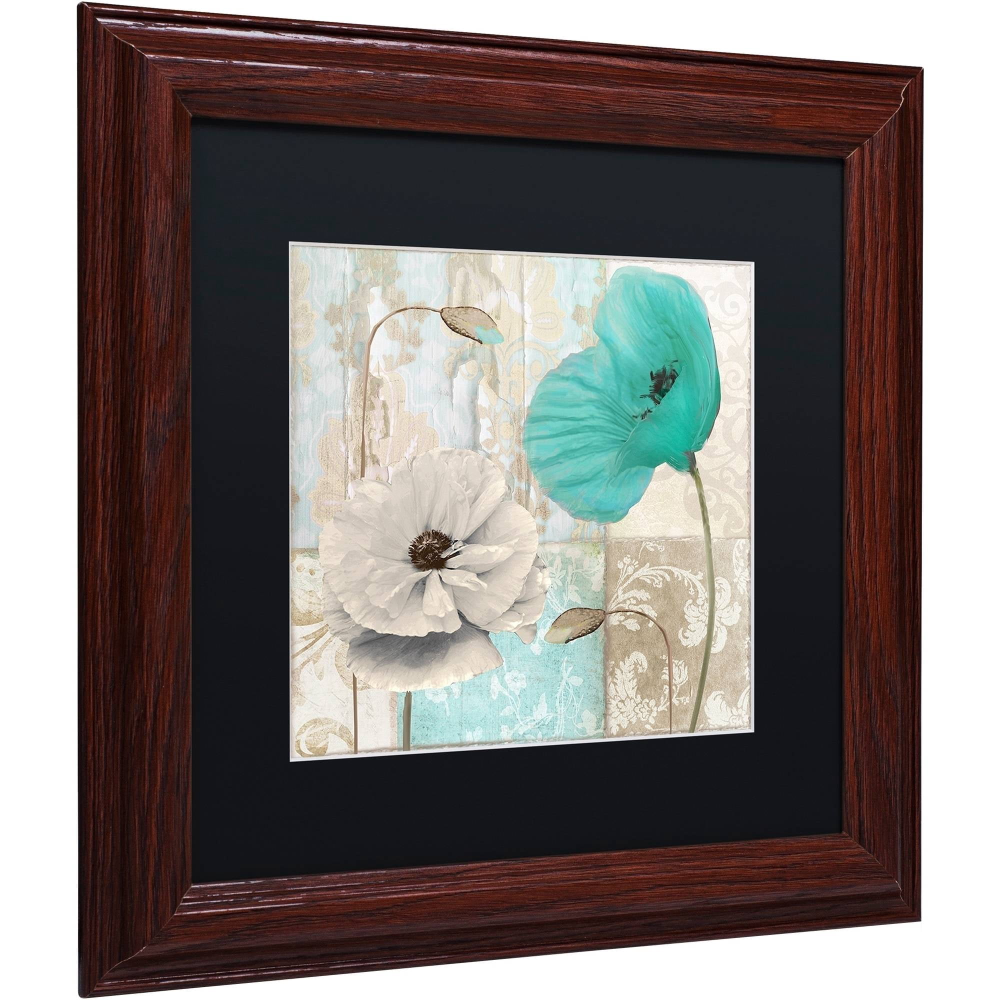 Trademark Fine Art "Beach Poppies III" Canvas Art by Color Bakery Black Matte, Wood Frame