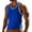 Blue, variant on Men's Colorblock Workout Tank Top Casual Soft Sleeveless Gym Muscle Shirts Bodybuilding Tee Undershirts