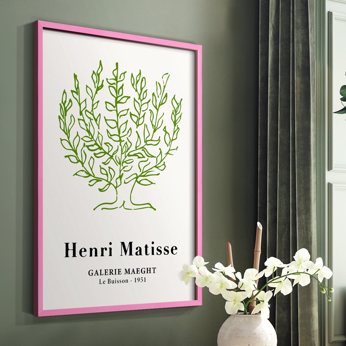 Matisse CXV Framed Print in Pink Solid Wood 8 x 10 Framed Print