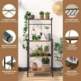thumbnail image 4 of Baker's Rack with Power Outlet, 4-Tier Standing Kitchen Rack Microwave Stand Storage Shelves, Coffee Bar Station Cabinet Table, Heavy Duty Kitchen Organizer for Coffee Bar, Bread, 4 of 7