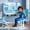 Blue #2, variant on Floseru Kids Desk and Chair Set, Kids Study Desks and Chair Set for Girls Boys, Girls Boys Art Desk, Home School Drafting Desks for Childrens, Height Adjustable, with Light, Book & Bottle Holder